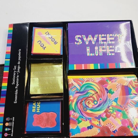 Dylan's Candy Bar Stationary Set Candyland Rainbow Retro Candy Gummy Bear - Picture 1 of 16